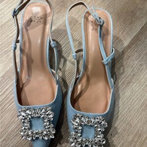 A New Day Light Blue Embellished Heels